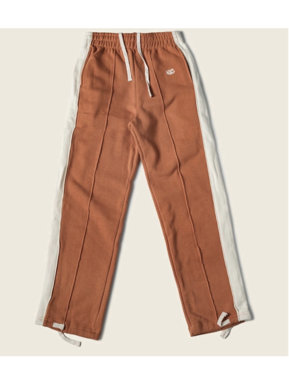 Classic Straight-Leg Striped Logo-Embroidered Cotton-Terry Sweatpants - Orange L